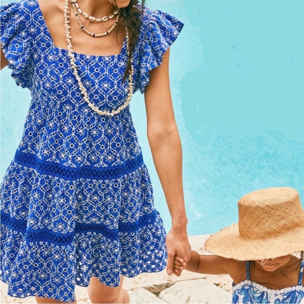 Lilly Pulitzer Morrie ruffle sleeve eyelet dress
